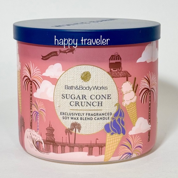 SUGAR CONE CRUNCH 3 Wick Candle - Picture 1 of 2